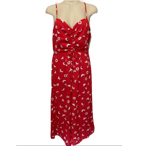 White Daisies Y2K Cherry Red Jumpsuit size S Palazzo Pants - Picture 8 of 8